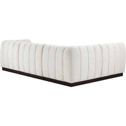 Quinn Cream Chenille Fabric Modular Sectional
