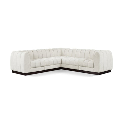 Quinn Cream Chenille Fabric Modular Sectional