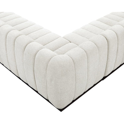 Quinn Cream Chenille Fabric Modular Sectional