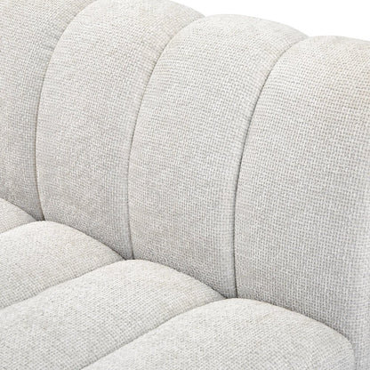 Quinn Cream Chenille Fabric Modular Sectional