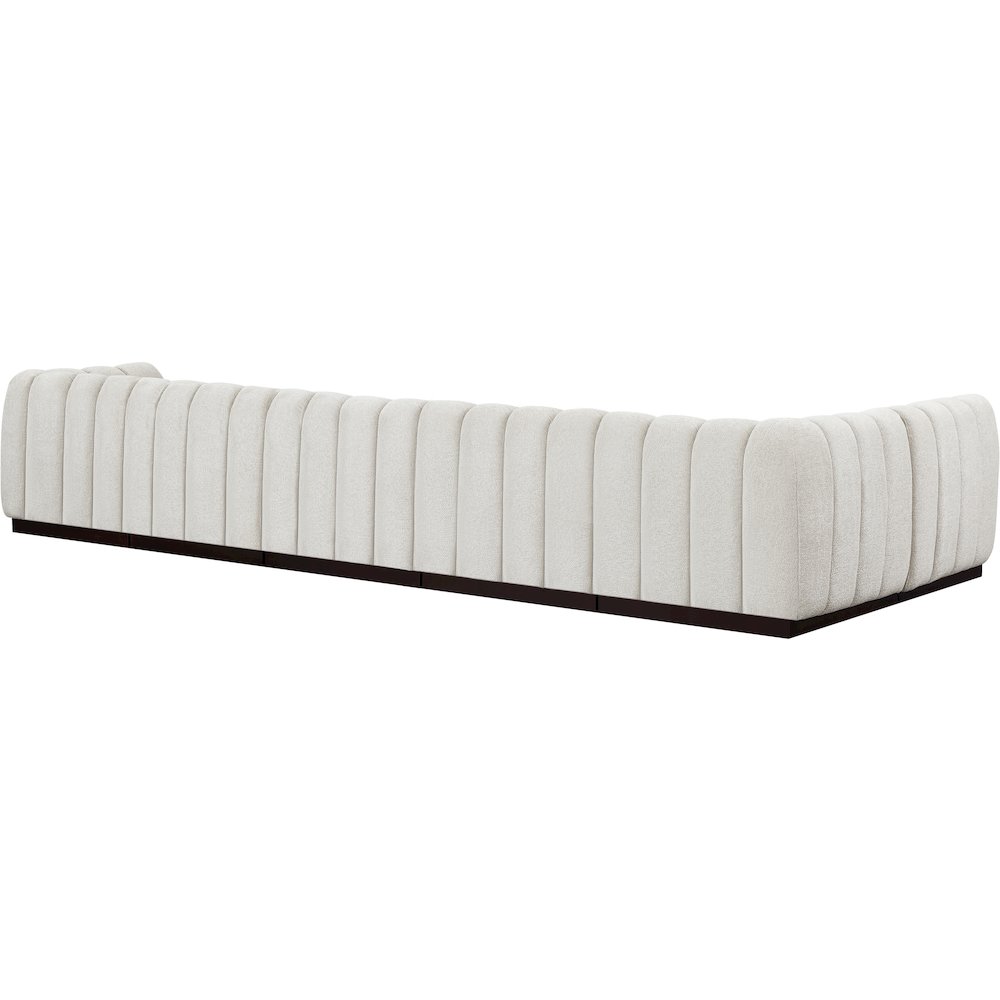 Quinn Cream Chenille Fabric Modular Sectional