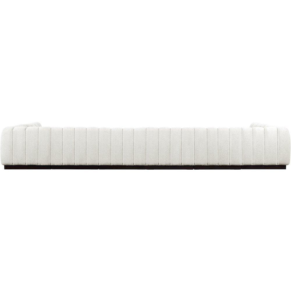 Quinn Cream Chenille Fabric Modular Sectional
