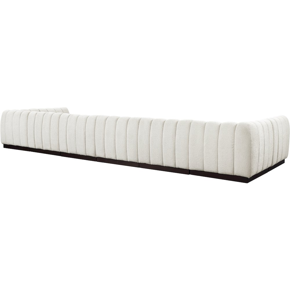 Quinn Cream Chenille Fabric Modular Sectional