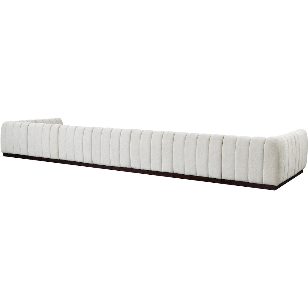 Quinn Cream Chenille Fabric Modular Sectional