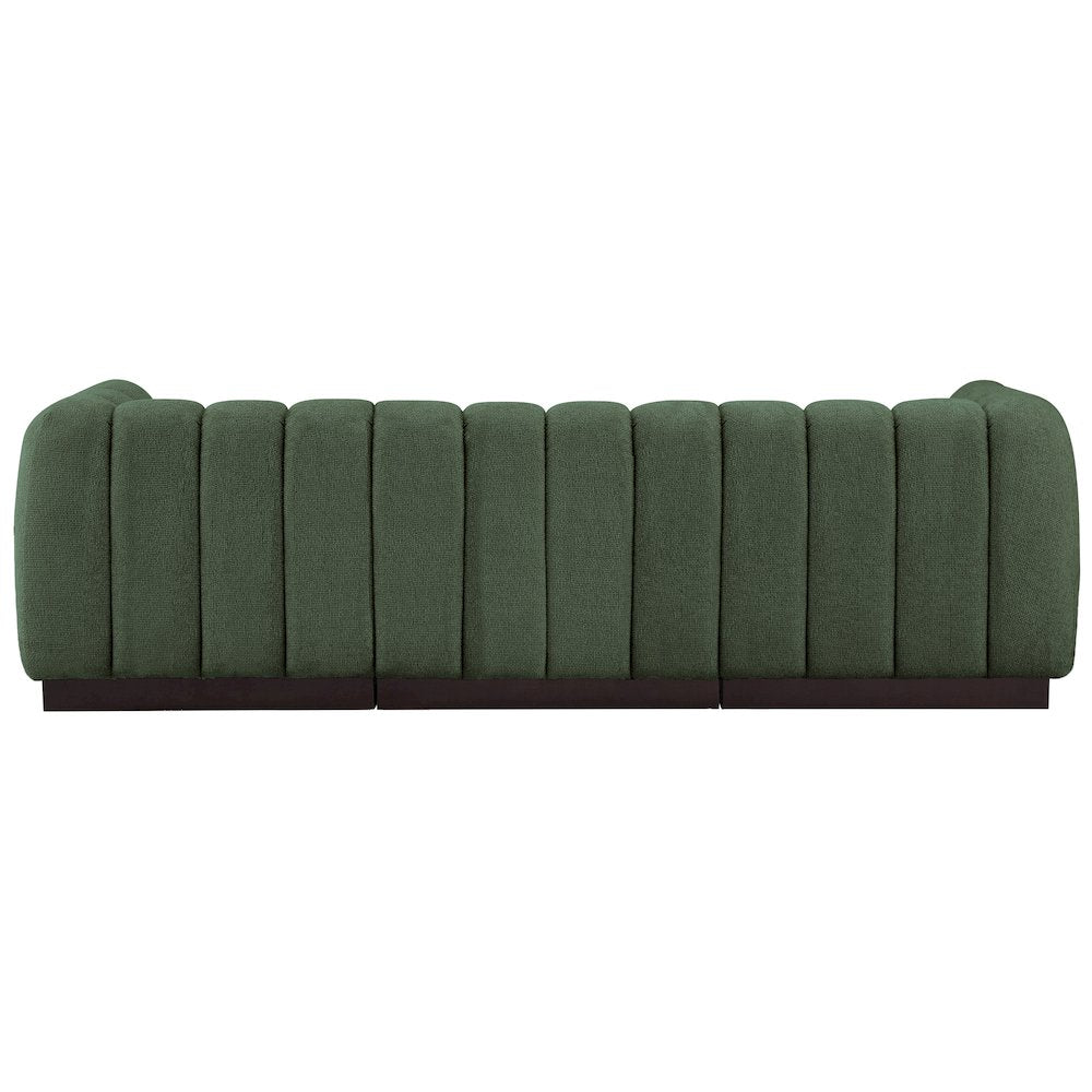 Quinn Green Chenille Fabric Modular Sofa