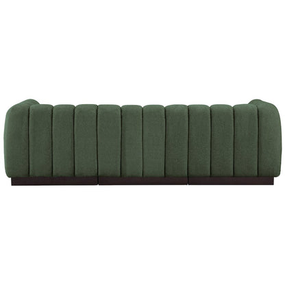 Quinn Green Chenille Fabric Modular Sofa