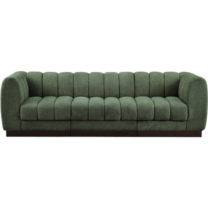 Quinn Green Chenille Fabric Modular Sofa