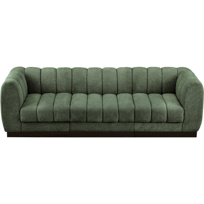 Quinn Green Chenille Fabric Modular Sofa