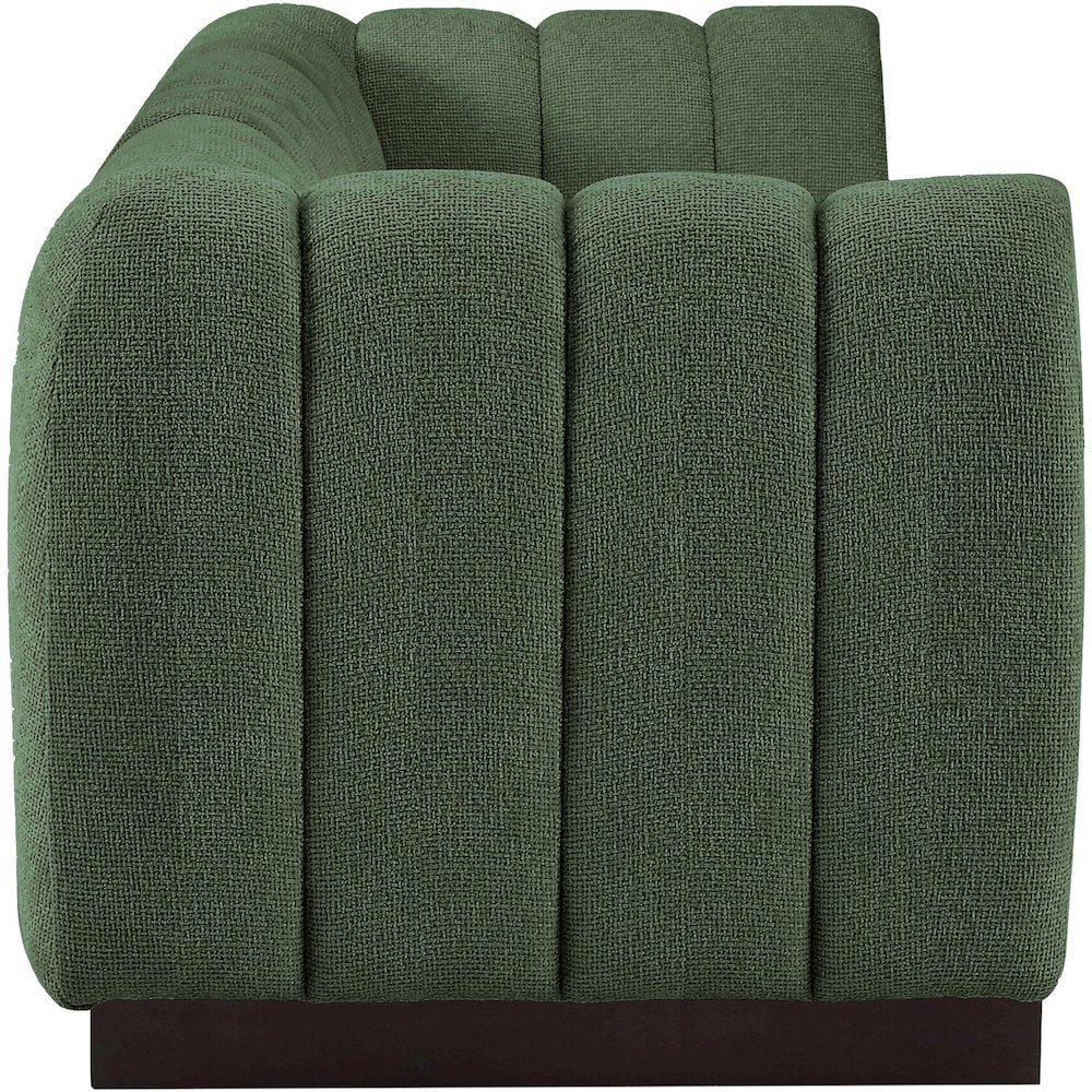 Quinn Green Chenille Fabric Modular Sofa
