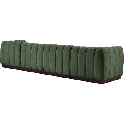 Quinn Green Chenille Fabric Modular Sofa