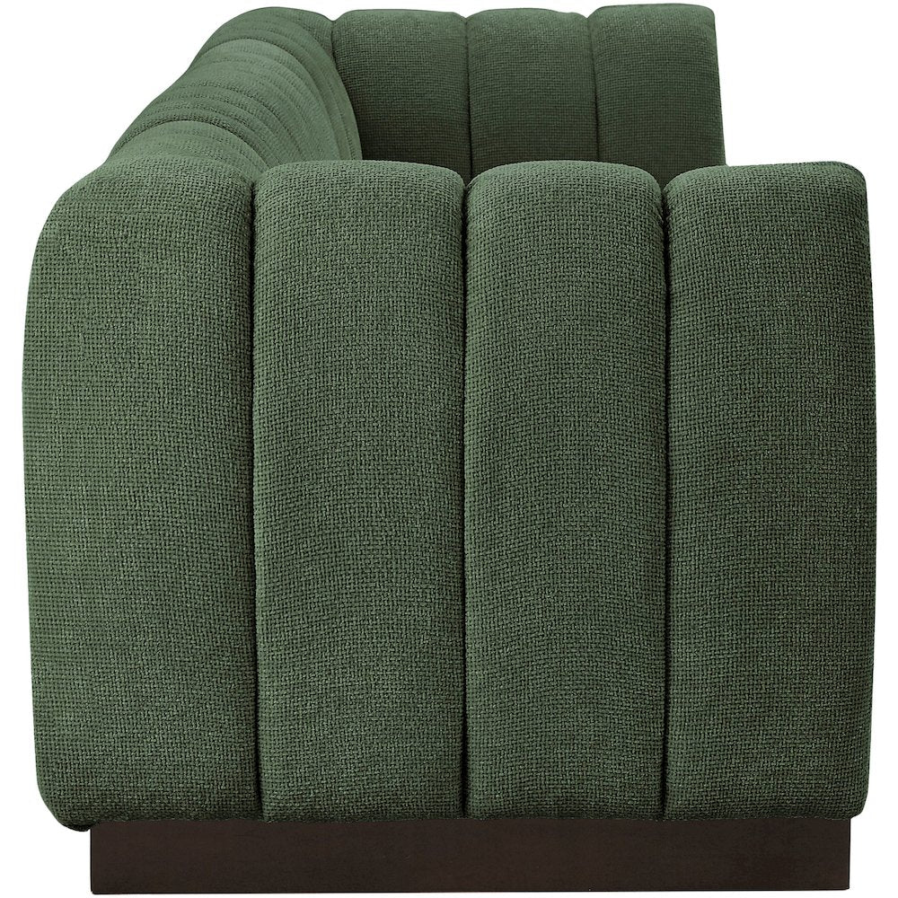 Quinn Green Chenille Fabric Modular Sofa