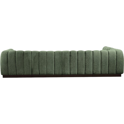 Quinn Green Chenille Fabric Modular Sectional