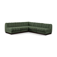 Quinn Green Chenille Fabric Modular Sectional