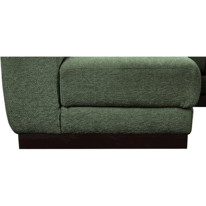 Quinn Green Chenille Fabric Modular Sectional
