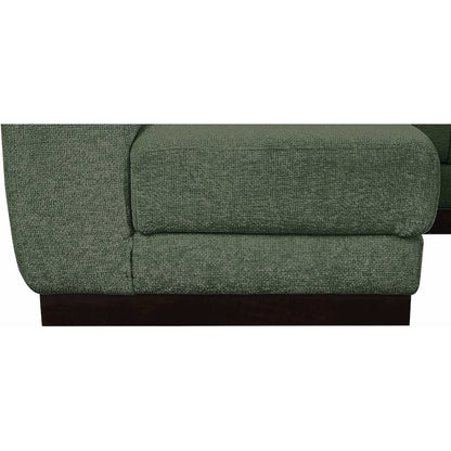 Quinn Green Chenille Fabric Modular Sectional