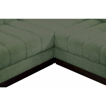 Quinn Green Chenille Fabric Modular Sectional