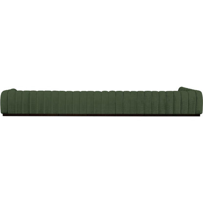 Quinn Green Chenille Fabric Modular Sectional