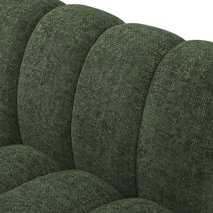 Quinn Green Chenille Fabric Modular Sectional