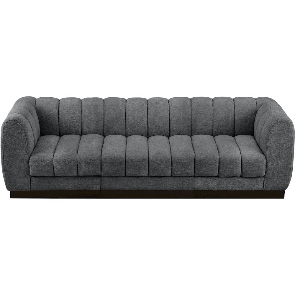 Quinn Grey Chenille Fabric Modular Sofa