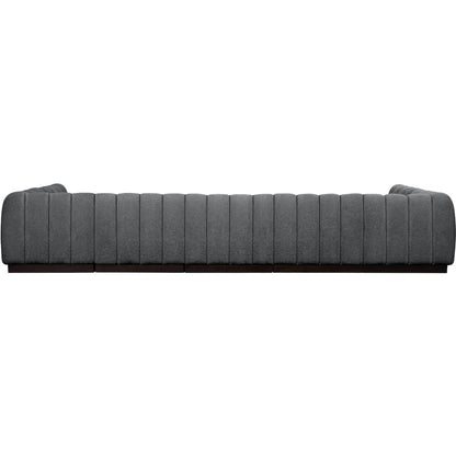 Quinn Grey Chenille Fabric Modular Sectional