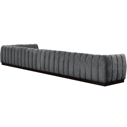 Quinn Grey Chenille Fabric Modular Sectional