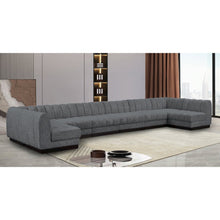 Quinn Grey Chenille Fabric Modular Sectional