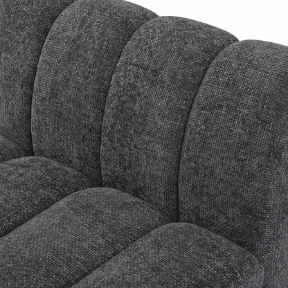 Quinn Grey Chenille Fabric Modular Sectional