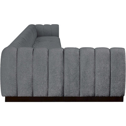 Quinn Grey Chenille Fabric Modular Sectional