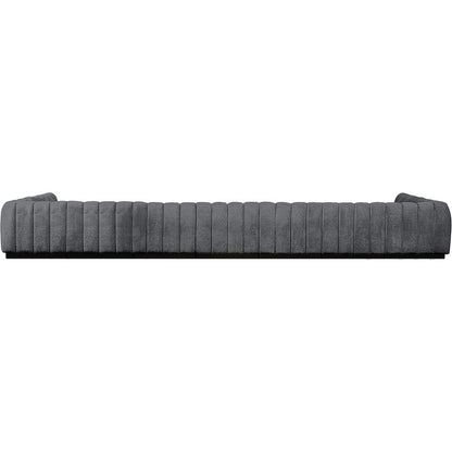 Quinn Grey Chenille Fabric Modular Sectional
