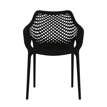 Outdoor Patio Dining Chairs Set Of 4 With Anti-Uv Finish And Contemporary Style