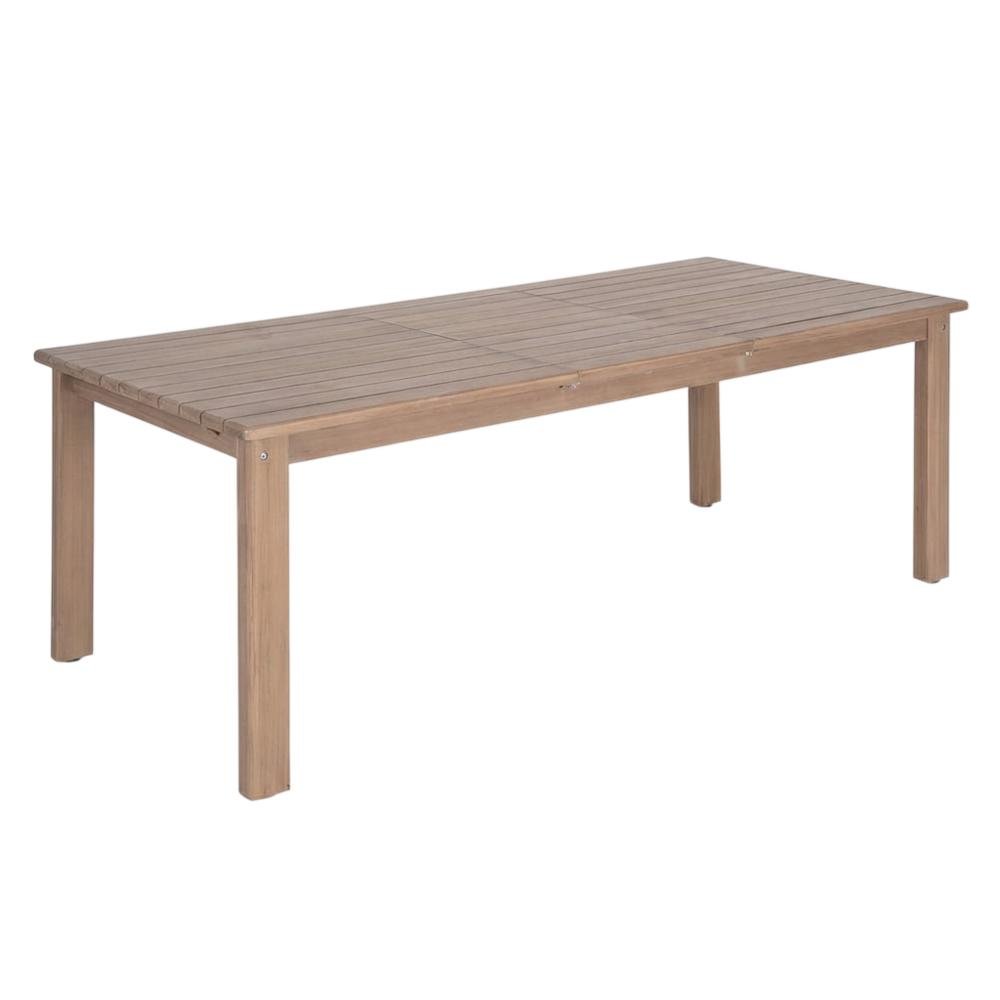 Natural Acacia Wood Outdoor Dining Table With Adjustable Width