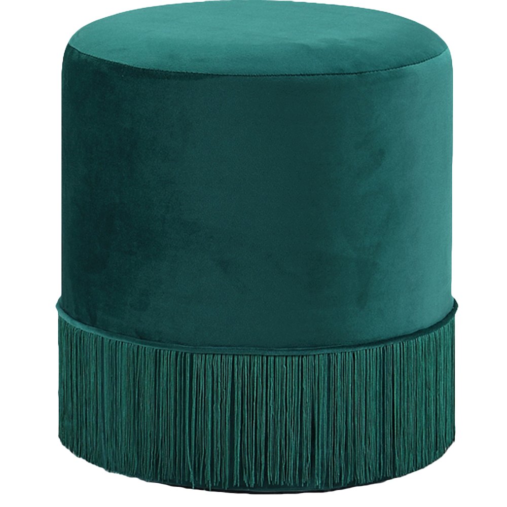 Teddy Green Velvet Ottoman/Stool