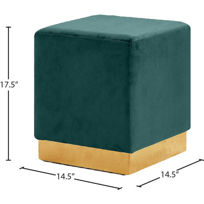 Jax Green Velvet Ottoman/Stool