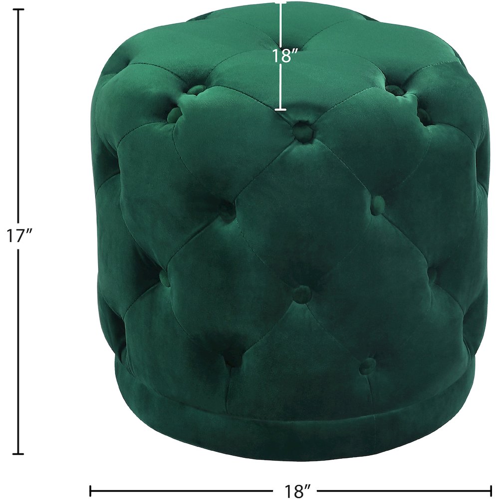 Harper Green Velvet Ottoman/Stool