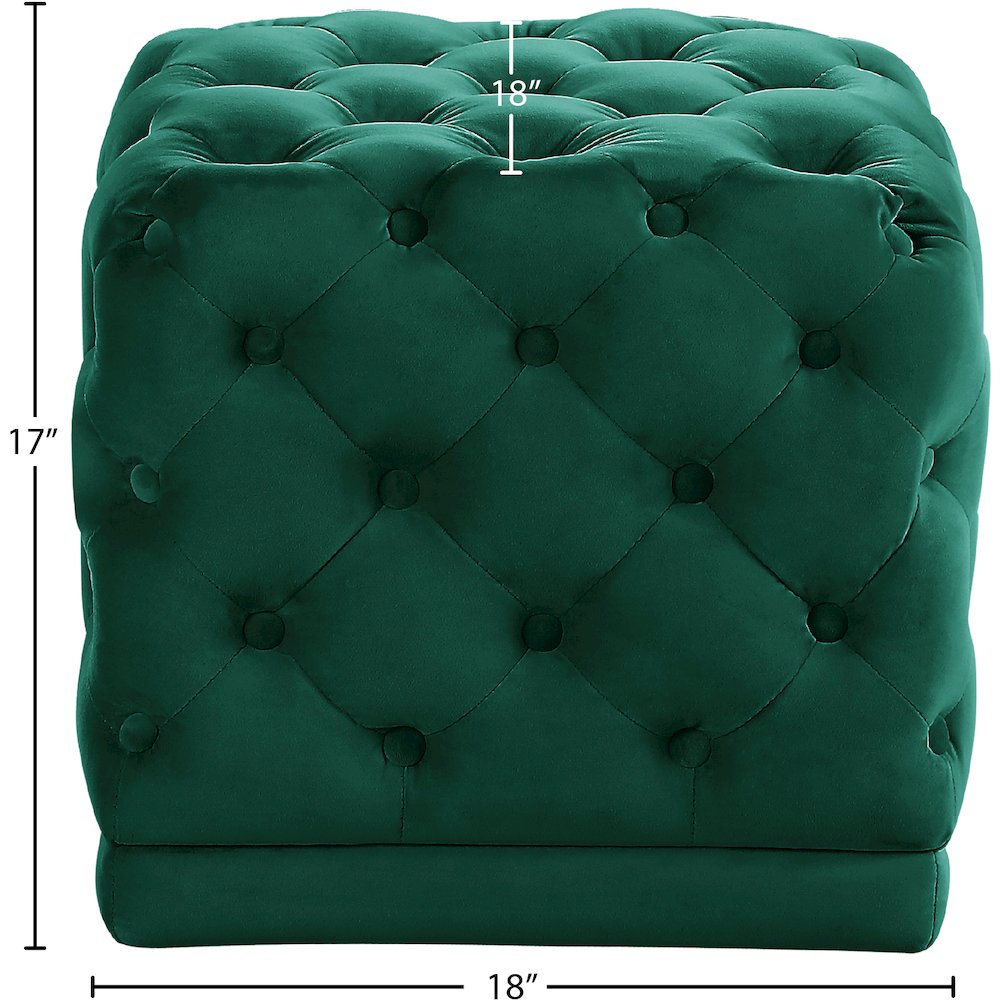 Stella Green Velvet Ottoman/Stool