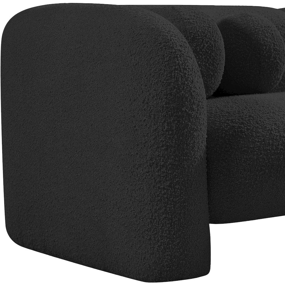 Emory Black Boucle Fabric Chair