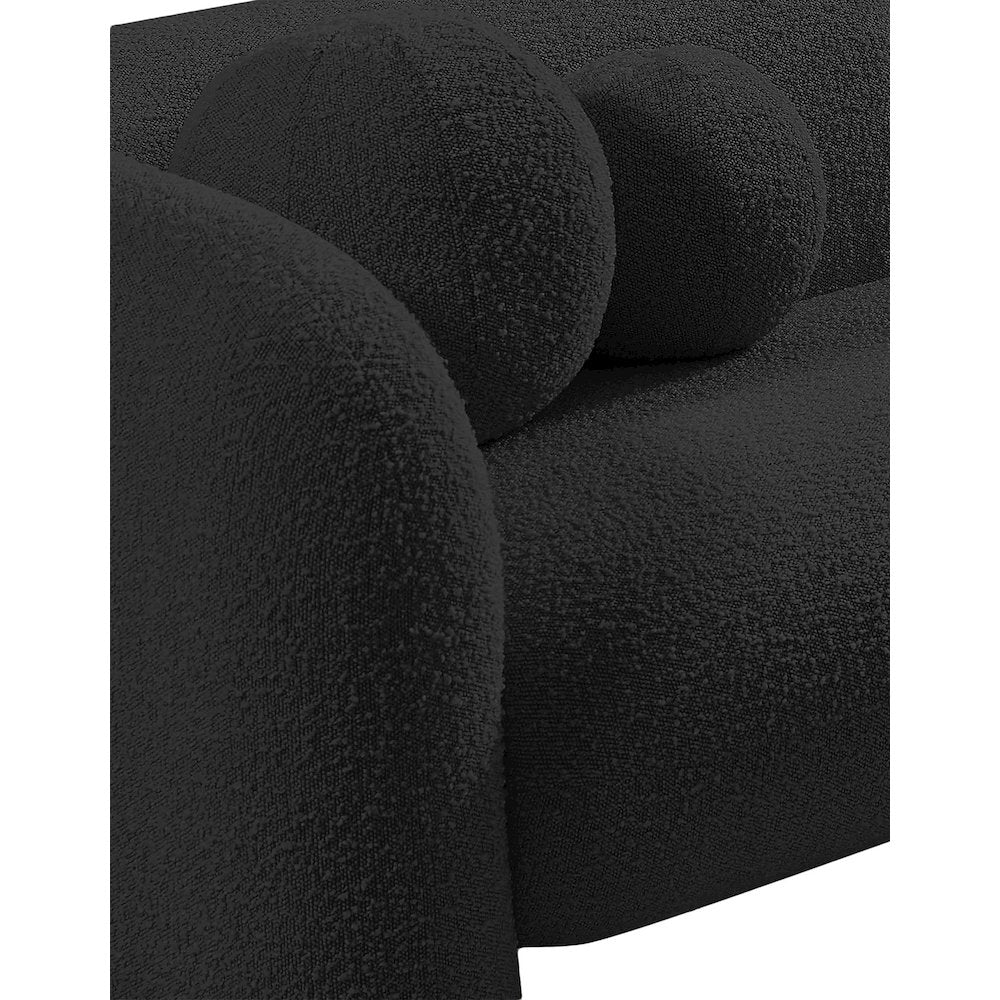 Emory Black Boucle Fabric Chair