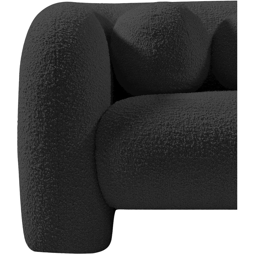 Emory Black Boucle Fabric Chair