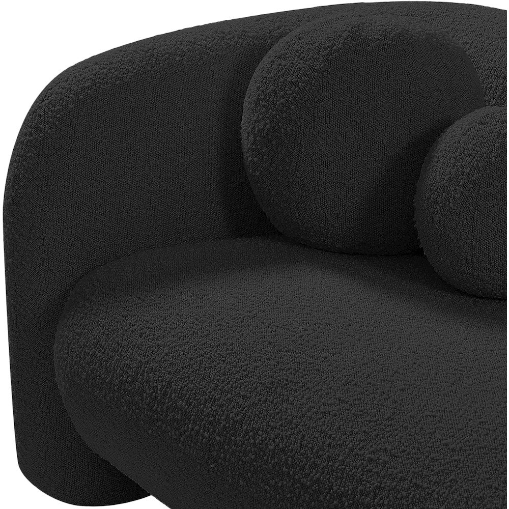 Emory Black Boucle Fabric Chair