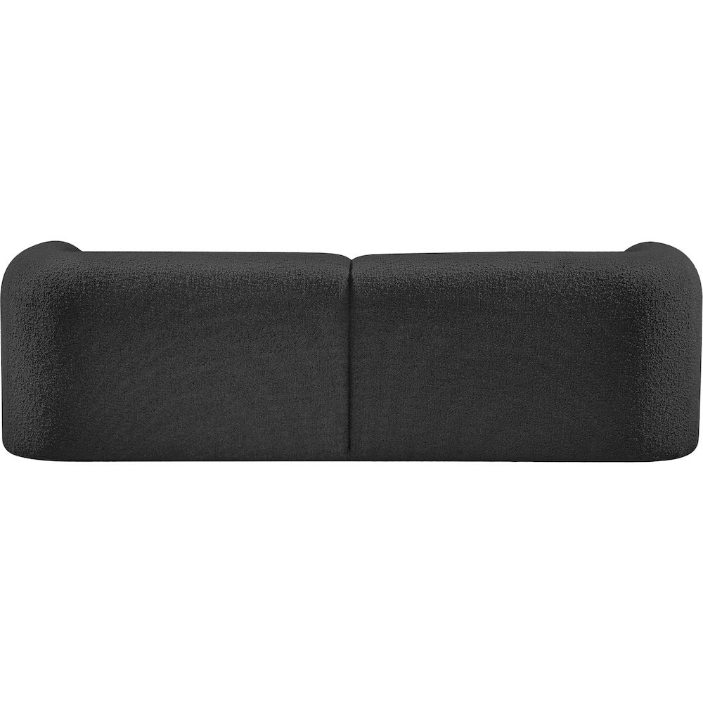 Emory Black Boucle Fabric Sofa
