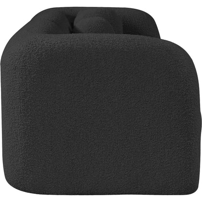 Emory Black Boucle Fabric Sofa