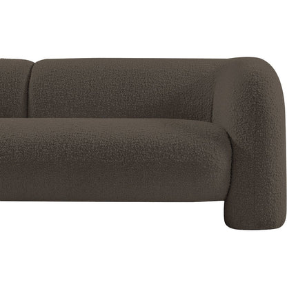 Emory Brown Boucle Fabric Loveseat