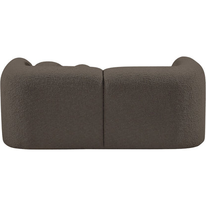 Emory Brown Boucle Fabric Loveseat