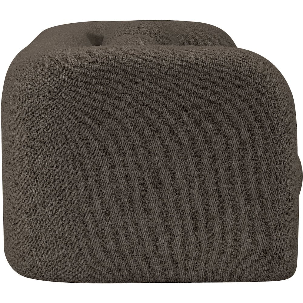 Emory Brown Boucle Fabric Loveseat