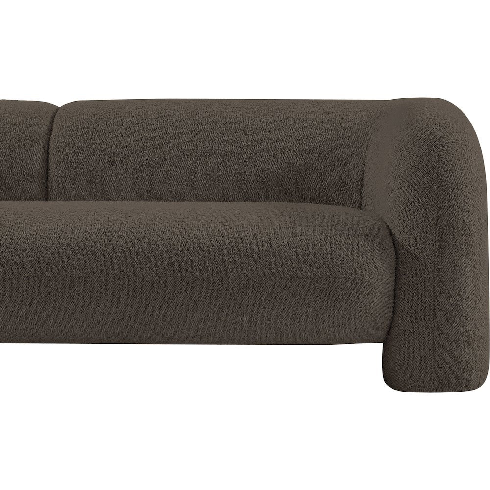 Emory Brown Boucle Fabric Sofa