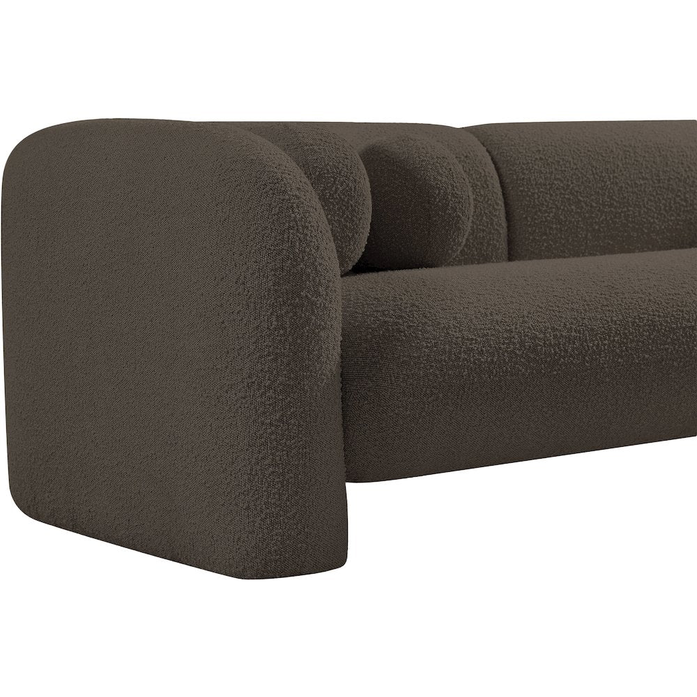 Emory Brown Boucle Fabric Sofa