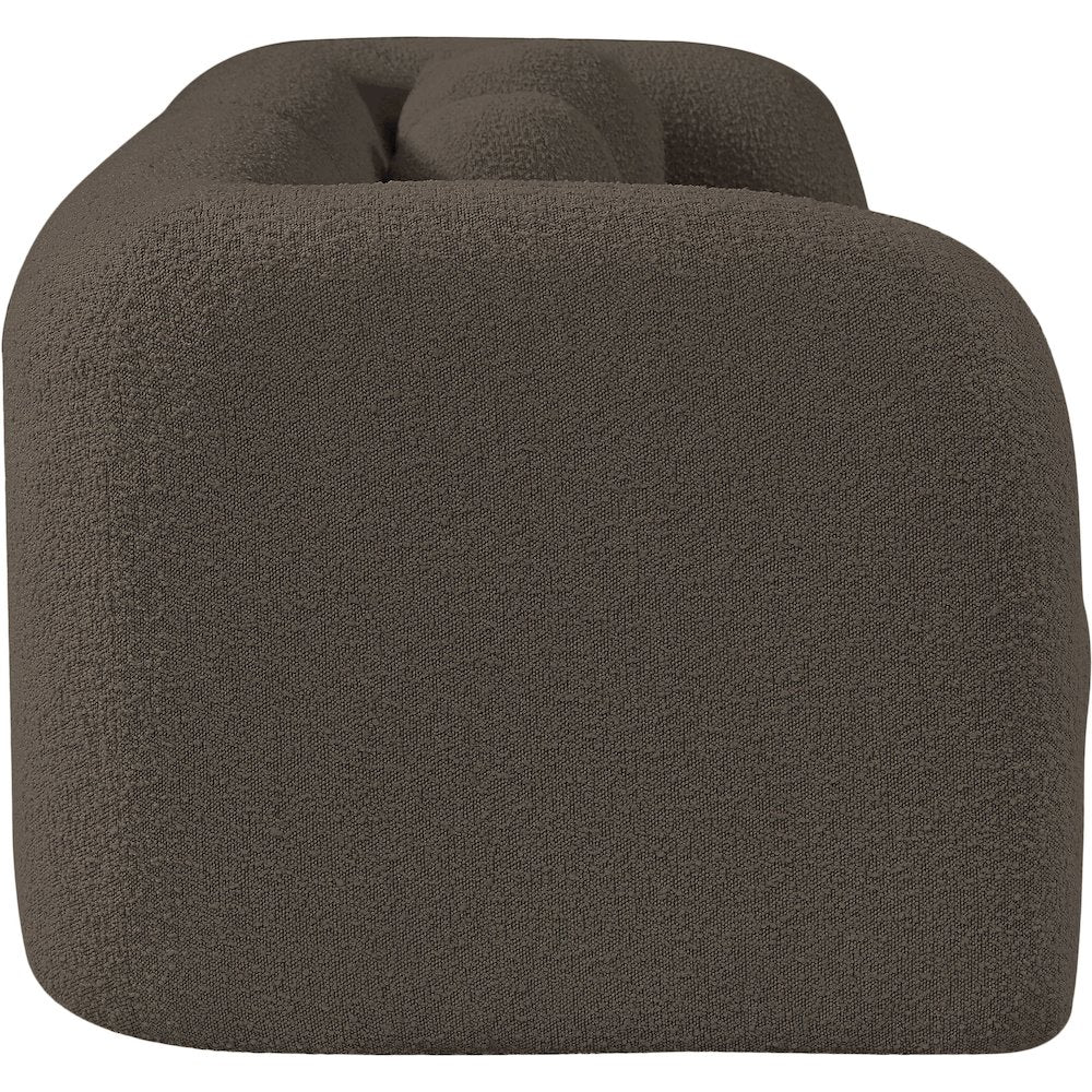 Emory Brown Boucle Fabric Sofa