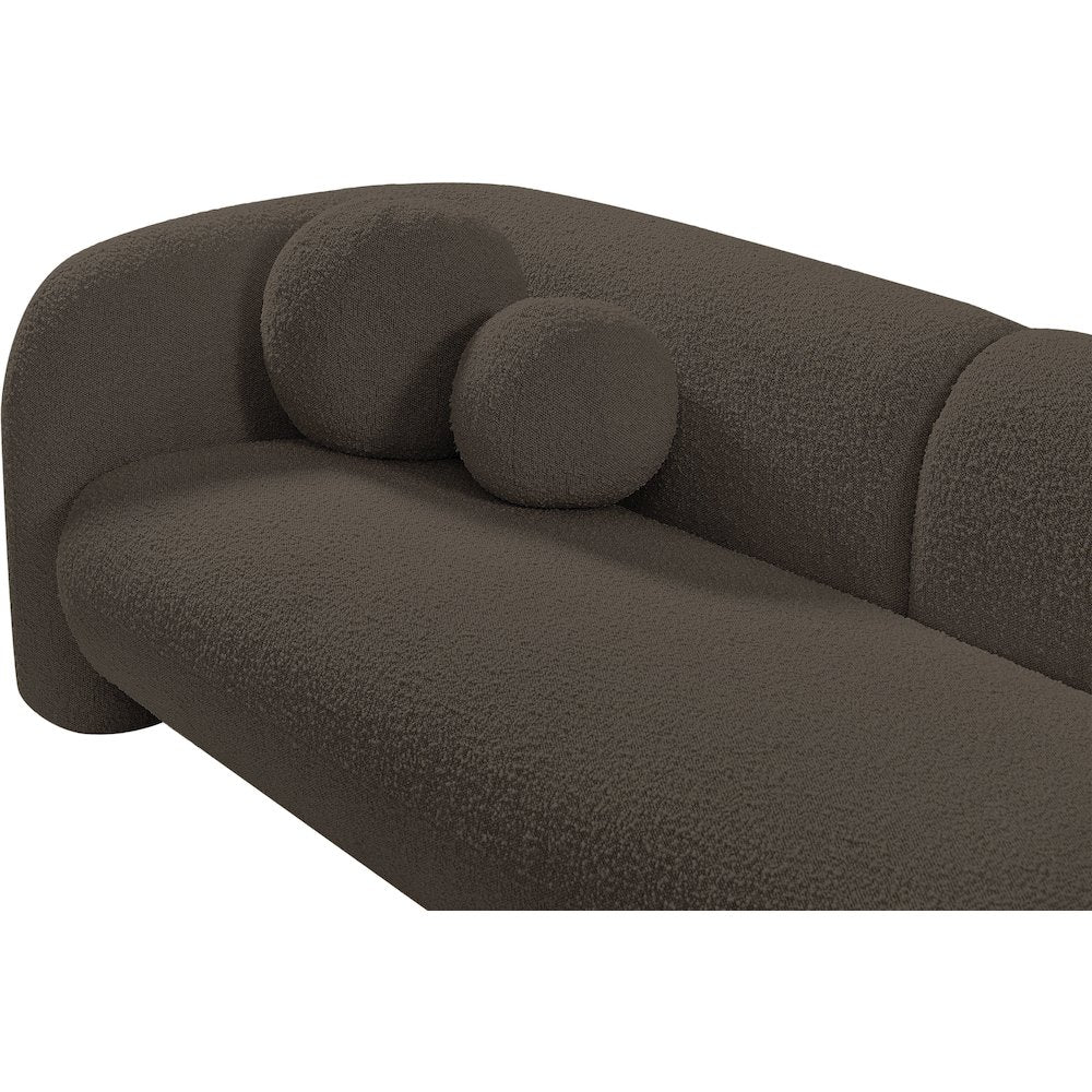 Emory Brown Boucle Fabric Sofa