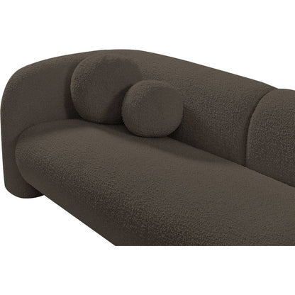 Emory Brown Boucle Fabric Sofa