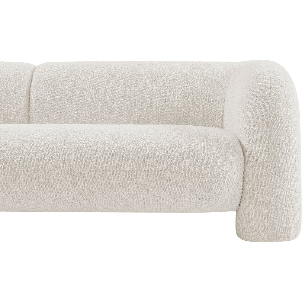Emory Cream Boucle Fabric Loveseat